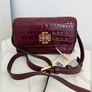 Tory Burch Britten Croc Convertible Crossbody